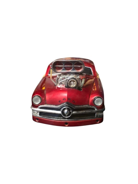 MUSCLE MACHINES 1950 Ford Woody Burgundy And Wood SLAMMED Custom 1