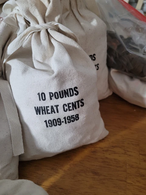 Estate Auction Wheat Penny Find. 10 Pound Bags Unsearched.