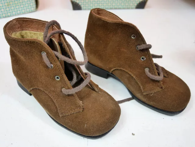 Chaussures anciennes DAIN 1950 enfants poupée neuve ZIP taille 24