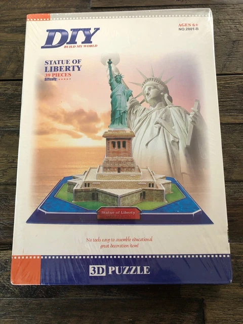 New Diy Build My World Statue Of Liberty Building 39 Pieces 3D Puzzle ...