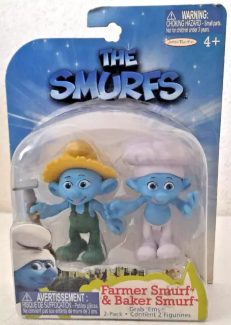 The Smurfs Movie Action Figure Puffo Contadino Cuoco Smurf Puffi Jakks Pacific