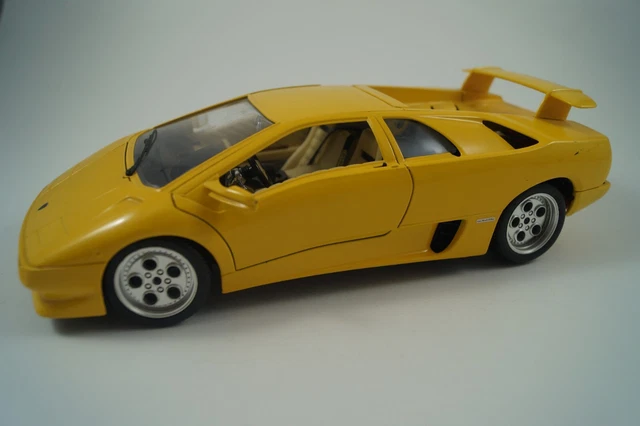 Modèle Réduit Lamborghini Diablo Jaune 1990 - Bburago échelle 1:18 - Occasion - Voiture En Métal Moulé