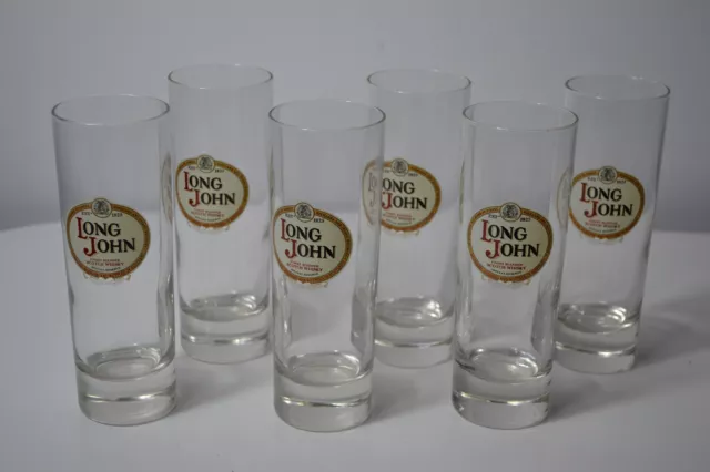 Service de 6 verres à whisky, Whisky Long John, état neuf, 15 cm