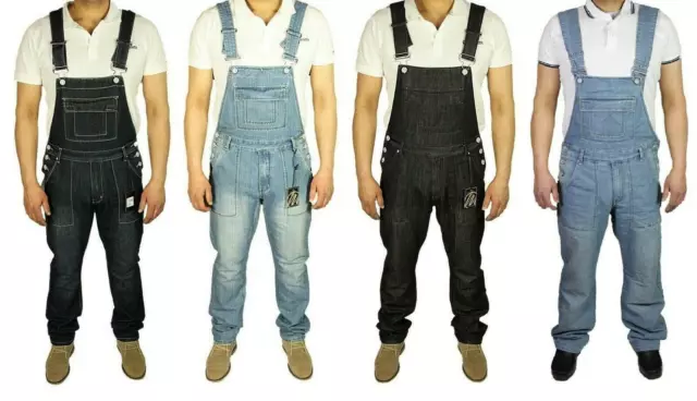 Men's Big and Tall Dungarees Denim Durable Workwear Comfort Vintage Size 30-50