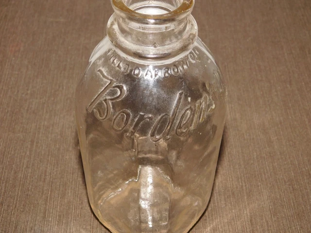 VINTAGE 1 QUART Glass Milk Bottle Borden’s $99.99 - PicClick