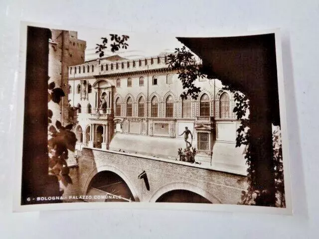 BOLOGNA Palazzo Comunale CARTOLINA BN Fto grande Viaggiata 1933