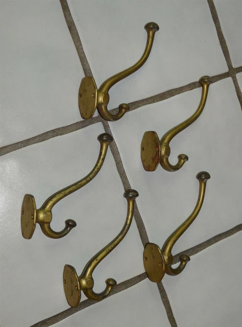 Set 5 Antique Cast Iron Matching Wall Coat Hooks 2