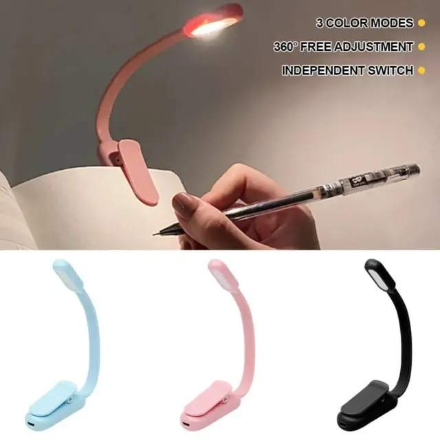 Adjustable Brightness LED Book Night Foldable Clip-on Lamp  Bedroom