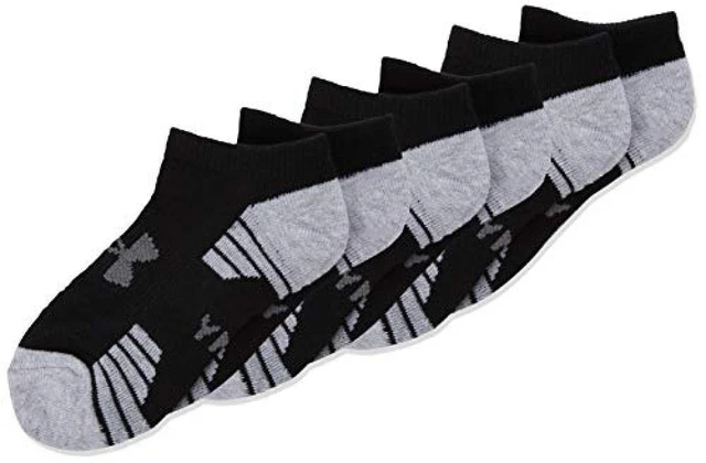 (TG. M) Under Armour UA HeatGear NS, Calzini Ragazzi, Nero (Black/Graphite), M -