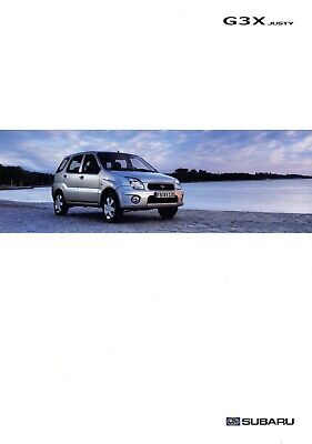 G3x SUBARU JUSTY prospetto 2004 12/04 D Brochure catalogue catalogo CATALOG 