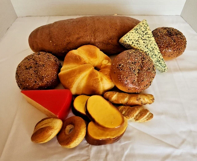 Fake Bread And Cheese For Staging 14 Piece Assorted.