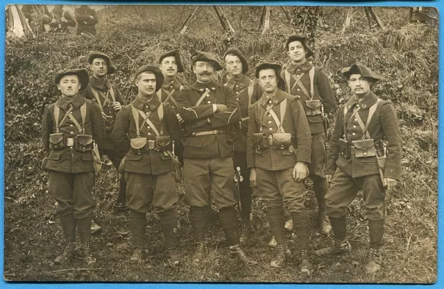 CPA Photo: Poilus du 13° Bataillon de Chasseurs Alpins / Guerre 14-18