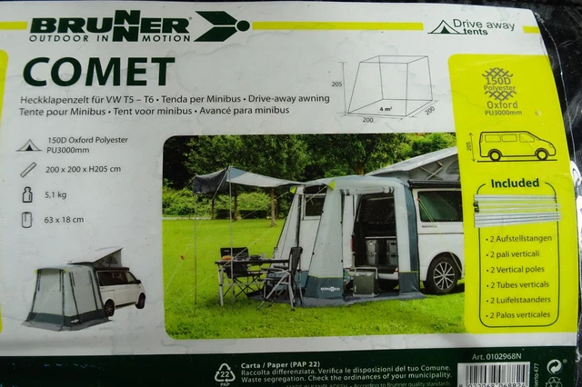 KINGCAMP Rear Tent Compass Plus Windbreak VW Bus Front Tent SUV Van Ga