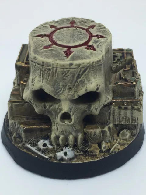 Warhammer Age of Sigmar 40K Custom Skull Base 1 Hero 40mm Round resin base