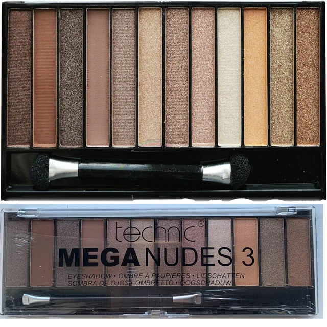Technic Mega Nudes 2 Lidschatten Palette – 12 Hochpigmentierte Farbtöne