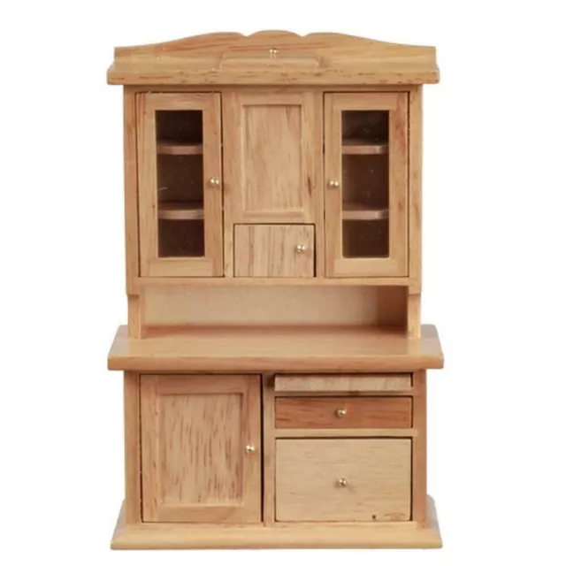 Dollhouse Light Oak Flour Bin Dresser Hoosier Larder Cabinet Kitchen Furniture