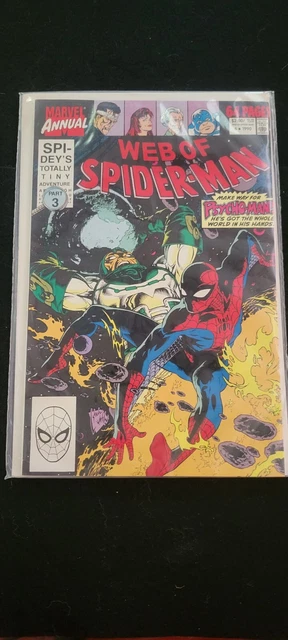 1990 WEB OF SPIDER-MAN Annual #6 Marvel Comic Book - PSYCHO-MAN - Nice Copy!!!