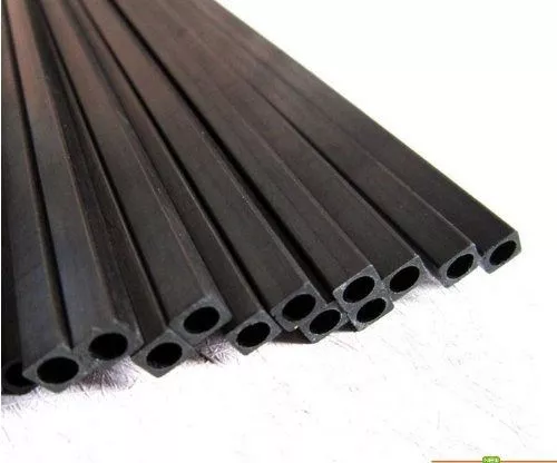 2pcs (1.4-10)x(0.8-8.5)x 500mm 3K Wrapped Carbon Fiber Outer Square Inner Round