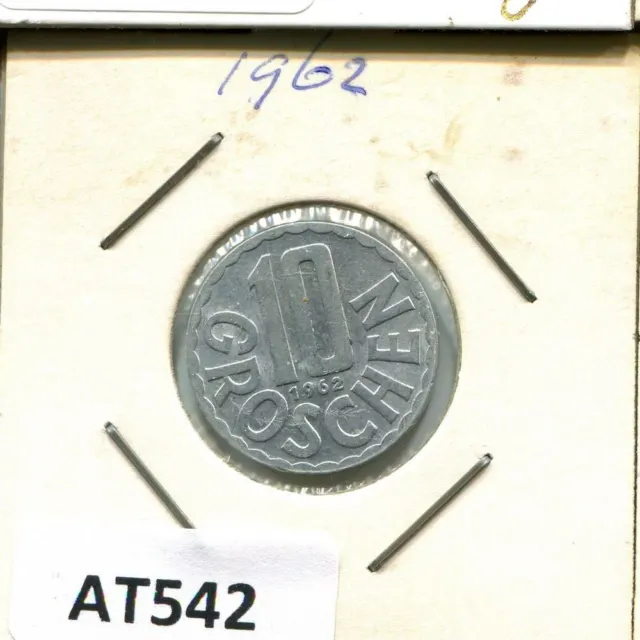 10 GROSCHEN 1962 AUSTRIA Coin #AT542U