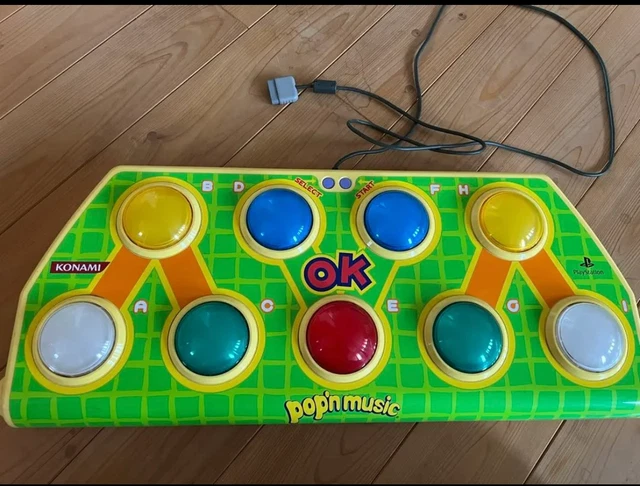 Pop'n Music Arcade Style Controller KONAMI Playstation 2 PS2 PSX Used