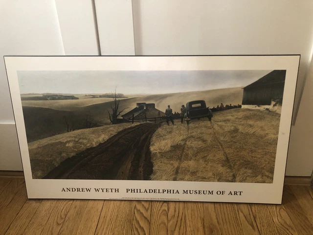 Andrew Wyeth Print on board Philidelphia Museum of Art 36 X 20 Andrew Wyeth Print on board Philidelphia Museum of Art 36 X 20