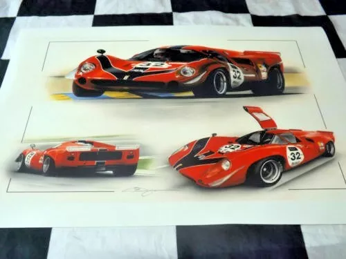 Aufdruck Lola T70 MK1 Mark 1 Le Mans Targa Florio Silverstone Chris Dugan