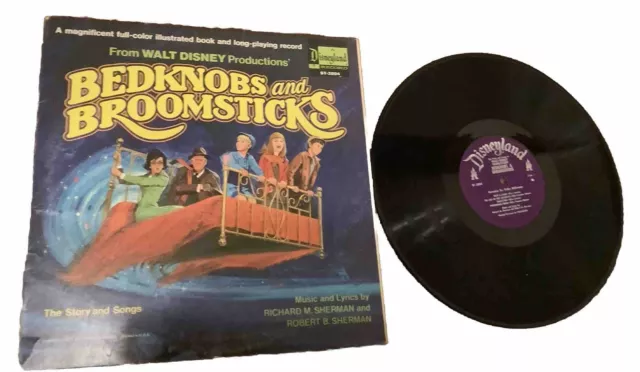 Walt Disney Bedknobs And Broomsticks LP Disneyland + Book Mono M-!!!!