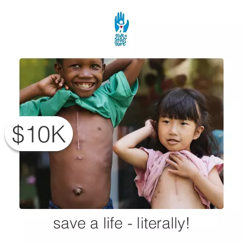 $10000 Charitable Donation For: Provide Lifesaving Cardiac Care to a Child