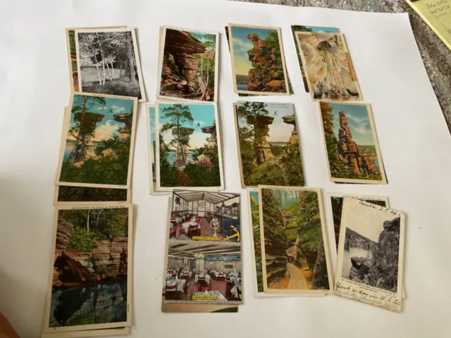 Large Postcard Lot of 75 +all of Wisconsin: Linen White Border and Litho’s