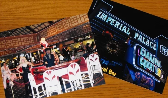 8X10 Photo Lot of 2 Closed IMPERIAL PALACE CASINO Vintage Old Las Vegas