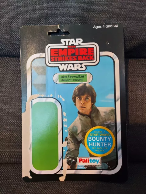 Vintage Uber Raro Esb Palitoy Luke Bespin Fatigues 45Bk Cardback Originale