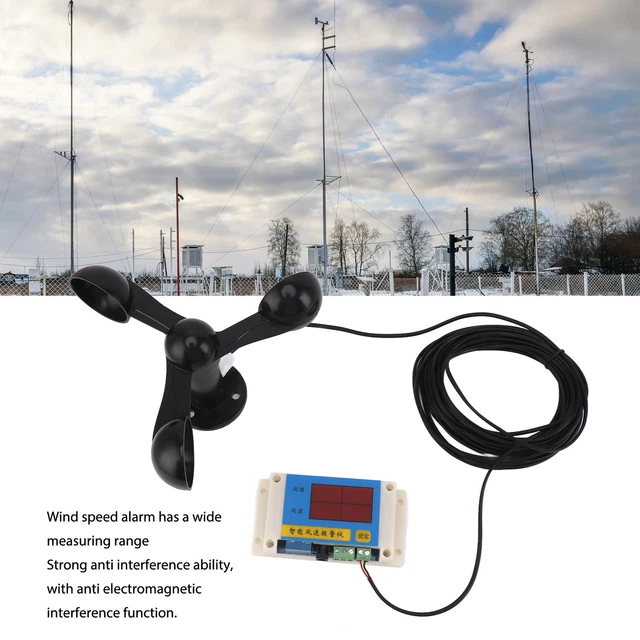 Anemometer Großer Messbereich 3 Lüfterblätter Turmdrehkran-Anemometer TOS