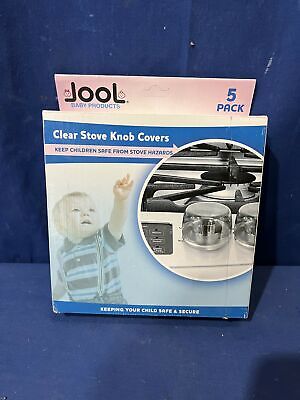 Clear Stove Knob Covers (5 Pack) Large Universal Child Safety Guards Jool Baby