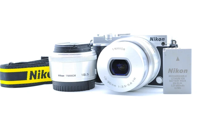 [Near Mint] Nikon 1 J5 Double Kit 10-30mm f/3.5-5.6 VR 18.5mm f/1.8 From Japan