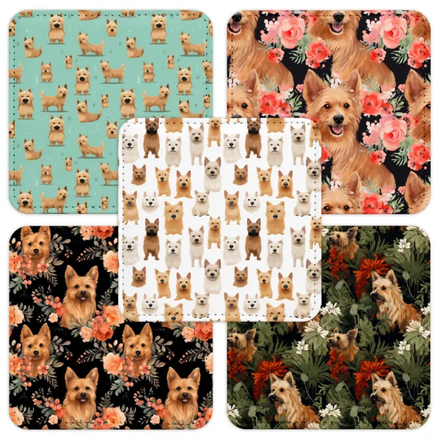 Coaster Drinking Placemat Mat|Cute Australian Terrier Puppy Dog Pattern #A2
