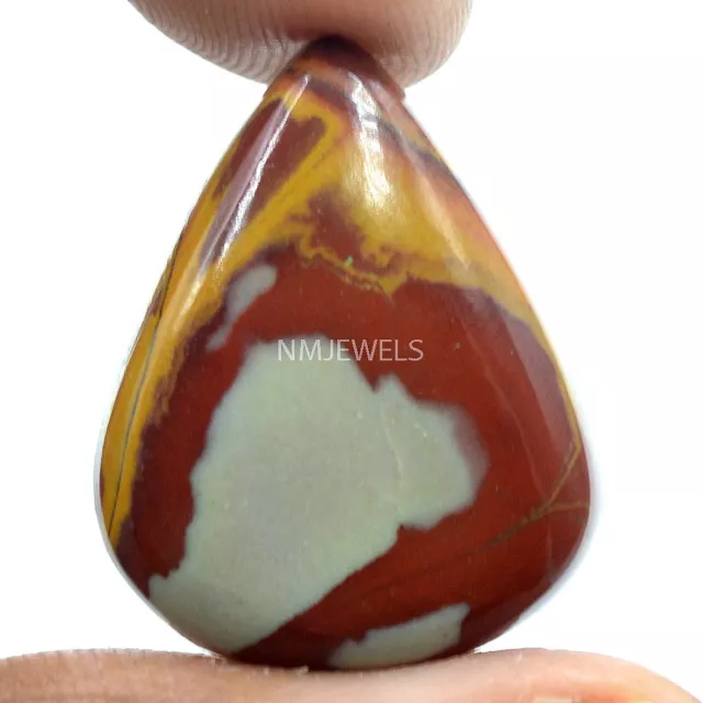 Cts. 18.25 Natural Landscape Painted Noreena Jasper Cabochon Pear Loose Gemstone