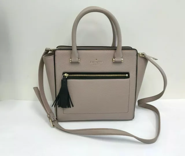 NWT Kate Spade Small Allyn Chester Street Handbag WKRU4322 - Almond/Black