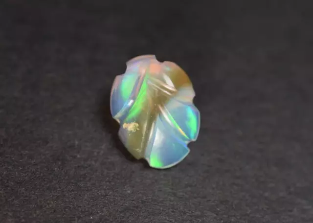 Opal Leaf Bead, Natural Carved Gemstone Pendant