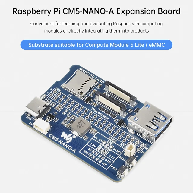 RASPBERRY CM5 IO Baseboard Compute Module 5 Expansion Board NANO Type A ...