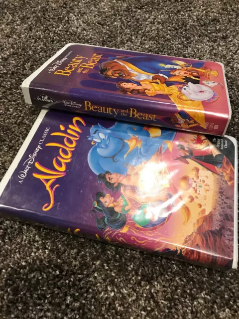 Aladdin VHS Black Diamond Edition (1662) & Beauty And The Beast 1325 Classics