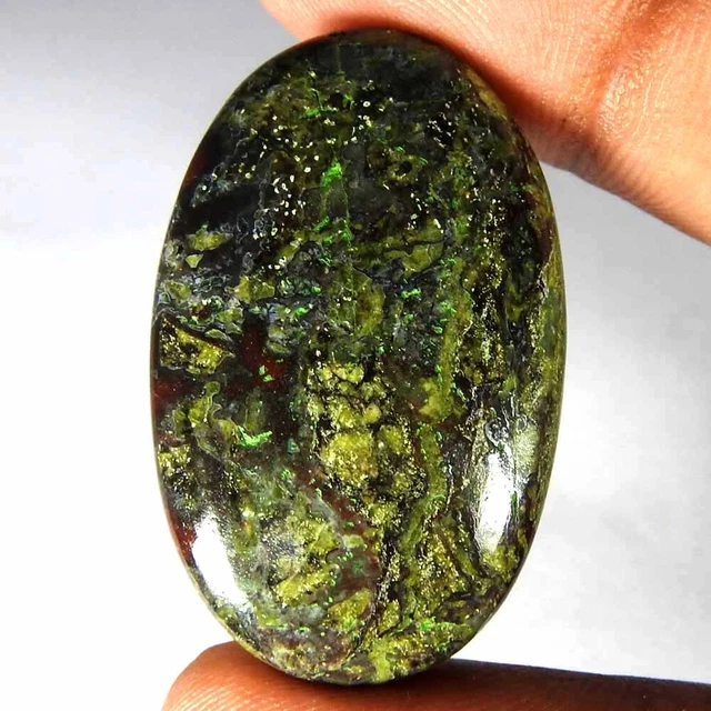 55.80 Ct Natural Blood Dragon Jasper Oval Cabochon 35x22x6 Loose Gemstone
