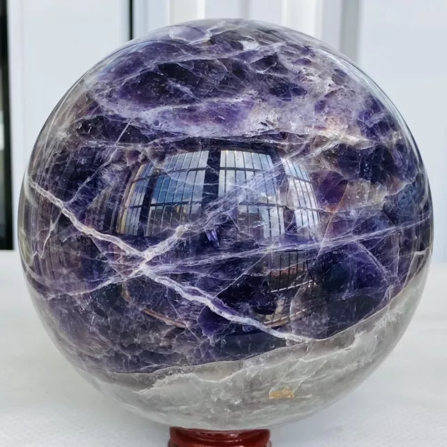 3180g Natural Dreamy Amethyst Sphere Quartz Crystal Ball Healing