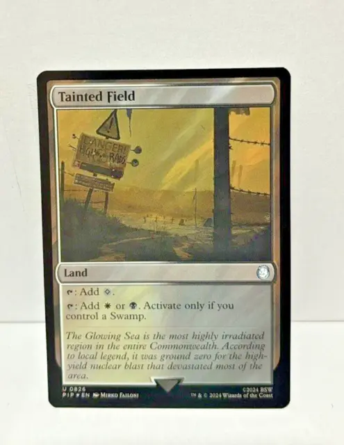 MTG TAINTED FIELD 826 surge FOIL EXC - CAMPO CONTAMINATO - PIP - MAGIC