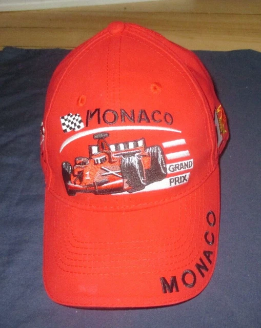 Monaco Grand Prix Red Baseball Cap Strap-back Formula 1 Hat Motorsport Racing