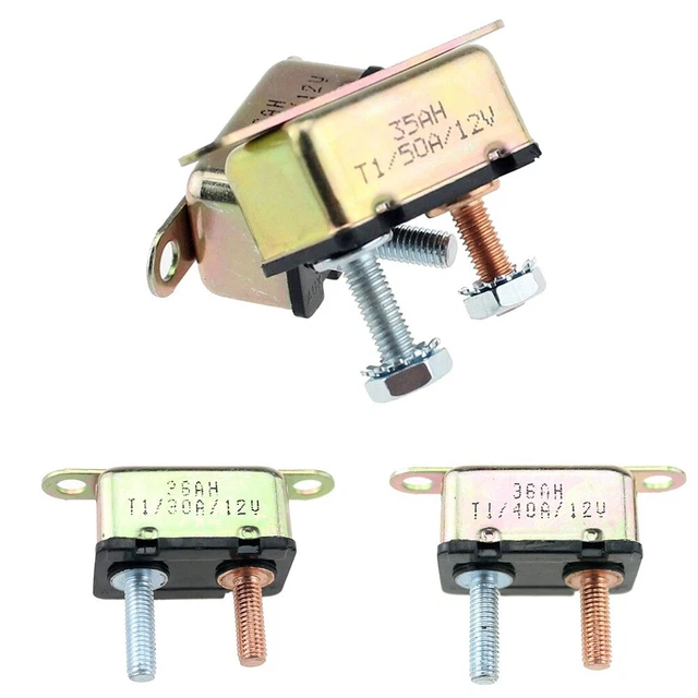 Interruttore Automatico Portafusibili 12V 50A Per Auto – Ripristino Manuale – Protezione Impianto Audio