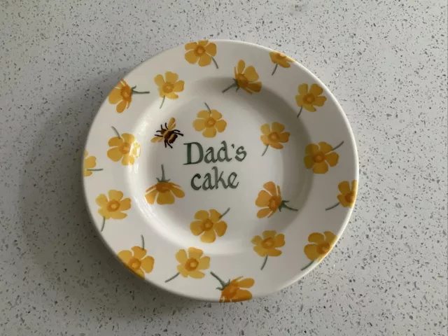 Emma Bridgewater Plate With Yellow Flowers. Dad’s Cake! 22 Cms