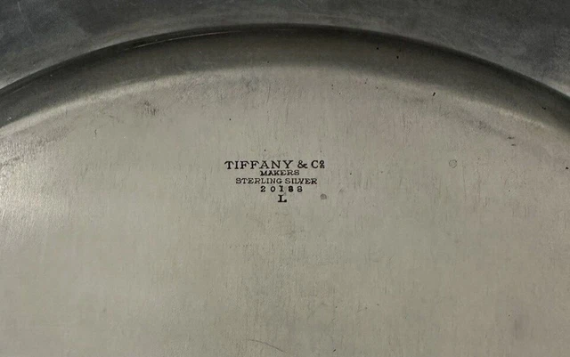 Tiffany & Co Makers Sterling Silver 20188 Tray Platter Large Round