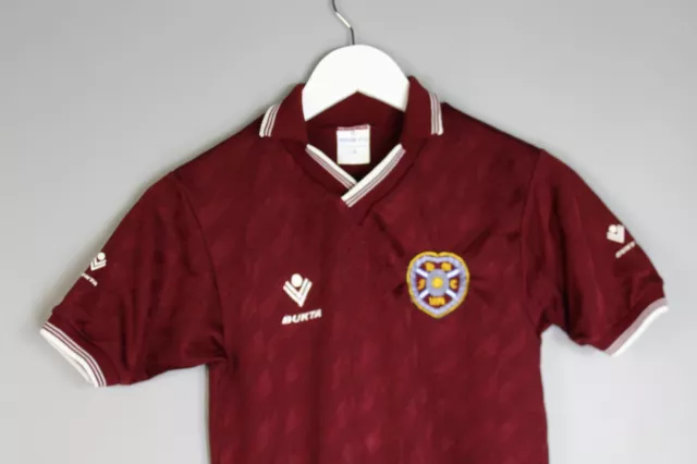 Heart Of Midlothian Hearts Schottland 1986/1987 Heimfussball Shirt Bukta L Jungen 2