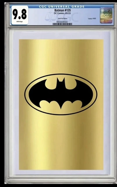 Batman #135 900Th Issue ~ Gold Foil  Logo Variant Cgc 9.8 ~Preorder