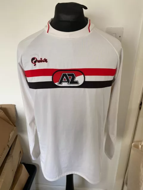 AZ Alkmaar 2009-10 Away Football Shirt Large Quick LONG SLEEVES